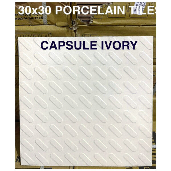 CARREAUX 30X30 PORCELAIN TILE CAPSULE IVORY